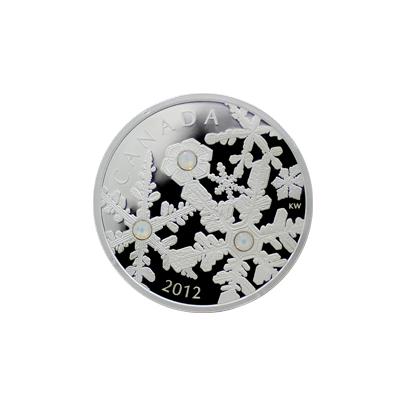 Stříbrná mince Sněhová vločka Bouře Opál 2012 Proof (.9999)