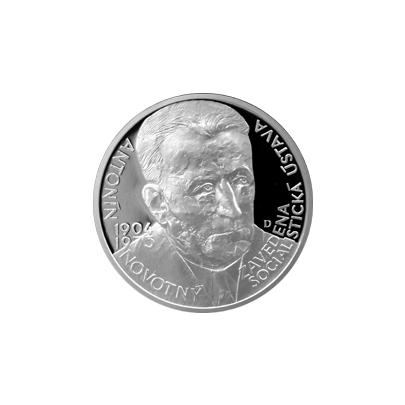 Stříbrná medaile Českoslovenští prezidenti - Antonín Novotný 2016 Proof