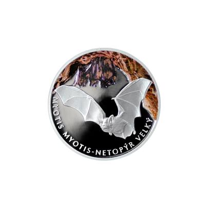 Strieborná minca 1 NZD Ohrozená príroda - Netopier velký 2016 Proof