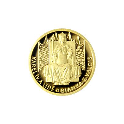 Zlatá mince 5 NZD Karel IV. a lidé - Blanka z Valois 2016 Proof