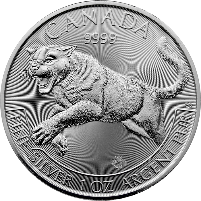 Stříbrná investiční mince Puma Predator 1 Oz 2016