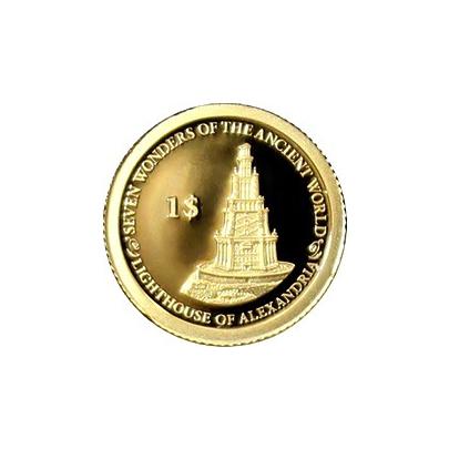 Zlatá mince Maják na ostrově Faru 0.5g Miniatura 2013 Proof