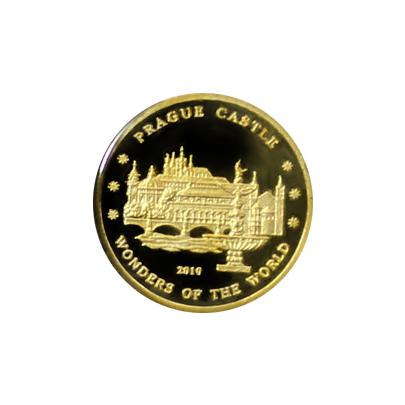 Přední strana Zlatá minca Pražský hrad Miniatúra 2010 Proof