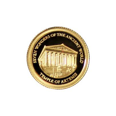 Zlatá mince Artemidin chrám v Efesu 0.5g Miniatura 2011 Proof