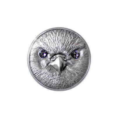 Stříbrná mince Raroh velký 1 Oz Wildlife Protection 2016 Antique Standard