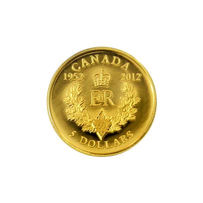 Zlatá mince Královna Alžběta II. Diamantové výročí 2012 Proof