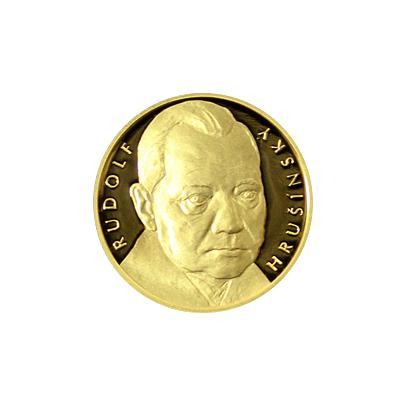 Zlatá čtvrtuncová medaile Hvězdy stříbrného plátna - Rudolf Hrušínský 2016 Proof