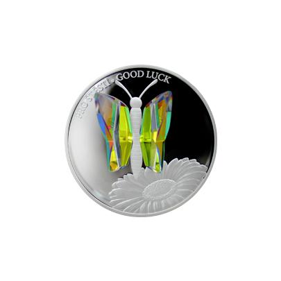 Stříbrná mince 5 NZD Crystal Coin - Pro štěstí 2016 Proof