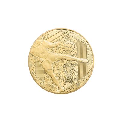 Přední strana Zlatá minca Majstovstvá Európy vo futbale Francúzsko 1/4 Oz 2016 Proof
