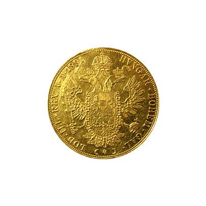 Zlatá mince 4-Dukát Františka Josefa I. 1891