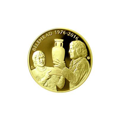 Zlatá půluncová medaile 40. výročí ME v Bělehradě 2016 Proof