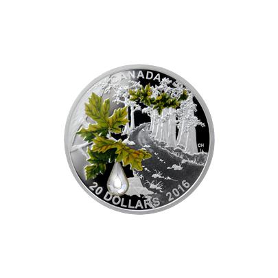 Stříbrná mince Bigleaf Maple 1 Oz 2016 Krystal Proof (.9999)