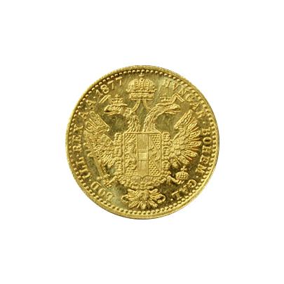 Zlatá mince Dukát Františka Josefa I. 1877