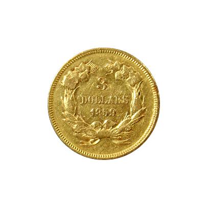 Zlatá mince 3 Dolar Indian Head 1859