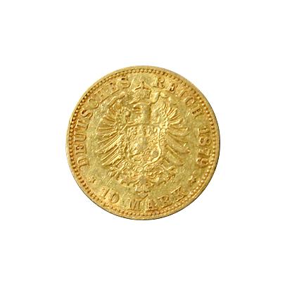 Zlatá mince 10 Marka Vilém I. Pruský 1879