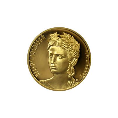 Zlatá uncová mince 50 NZD Osudová žena Helena Trojská 2016 Proof