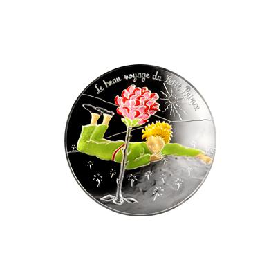 Stříbrná kolorovaná mince Malý princ: Nádherná cesta - Květina 2016 Proof