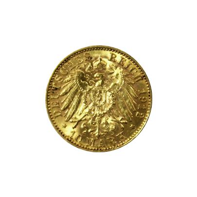 Zlatá mince 10 Marka Vilém II. Pruský 1912