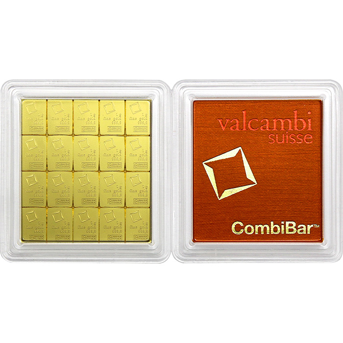 20 x 1g Combi Bar Valcambi SA Švýcarsko Investiční zlatý slitek