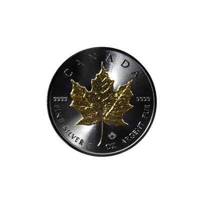 Strieborná Ruténium minca pozlátený Maple Leaf 1 Oz Golden Enigma 2016 Štandard