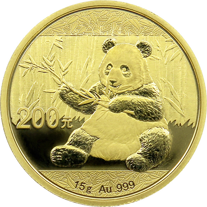 Zlatá investiční mince Panda 15g 2017