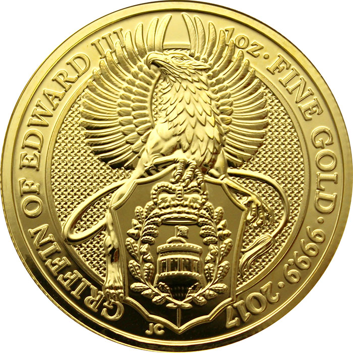 Zlatá investičná minca The Queen´s Beasts The Griffin 1 Oz 2017