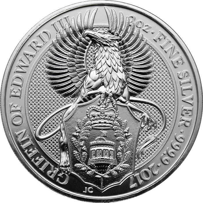 Stříbrná investiční mince The Queen's Beasts The Griffin 2 Oz 2017