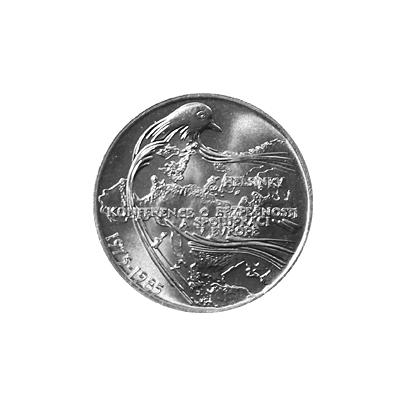Stříbrná mince 100 Kčs Konference v Helsinkách 10. výročí 1985