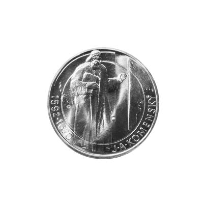 Přední strana Stříbrná mince 500 Kčs Jan Amos Komenský 500. výročí  narození 1992