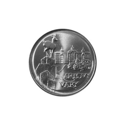 Stříbrná mince 50 Kčs Karlovy Vary 1991