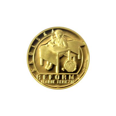Zlatá čtvrtuncová mince Reformy Marie Terezie - školská 2017 Proof
