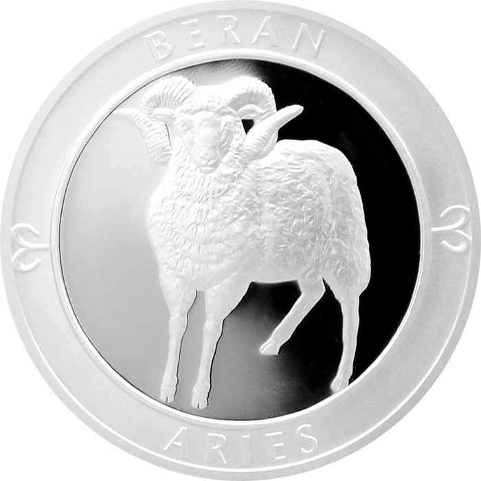 Strieborná medaila Znamenie  zverokruhu - Baran 2017 Proof