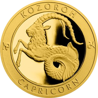 Zlatý dukát Znamení zvěrokruhu s věnováním - Kozoroh 2017 Proof