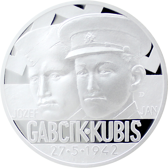 Stříbrná medaile Národní hrdinové - Jozef Gabčík a Jan Kubiš 2017 Proof