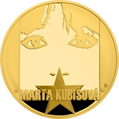Zlatá půluncová medaile Marta Kubišová 2017 Číslováno Proof