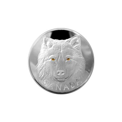 Strieborná minca 1 Kg Očami vlka sivého 2017 Proof
