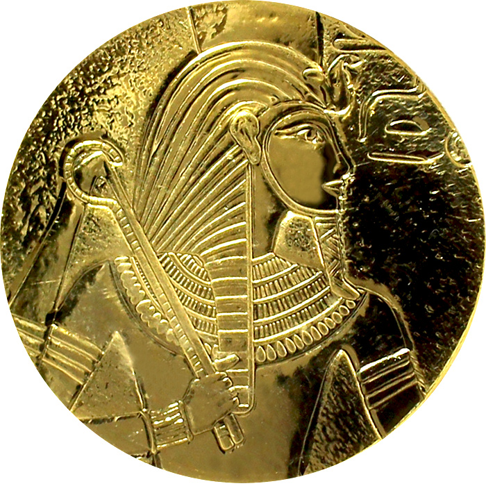 Přední strana Zlatá investiční mince King Tut 1 Oz 2017