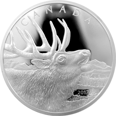 Strieborná minca 500g Elk 2017 Proof (.9999)