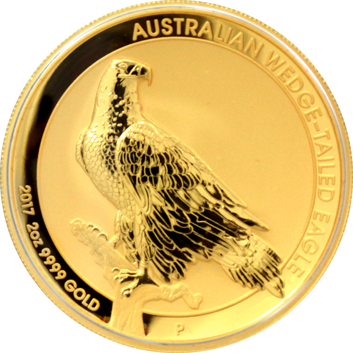 Zlatá mince 2 Oz Orel klínoocasý High Relief 2017 Proof