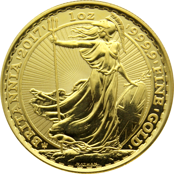 Zlatá investiční mince Britannia 30. výročí 1 Oz 2017
