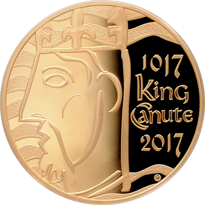 Zlatá mince Knut Veliký 1000. výročí korunovace 2017 Proof