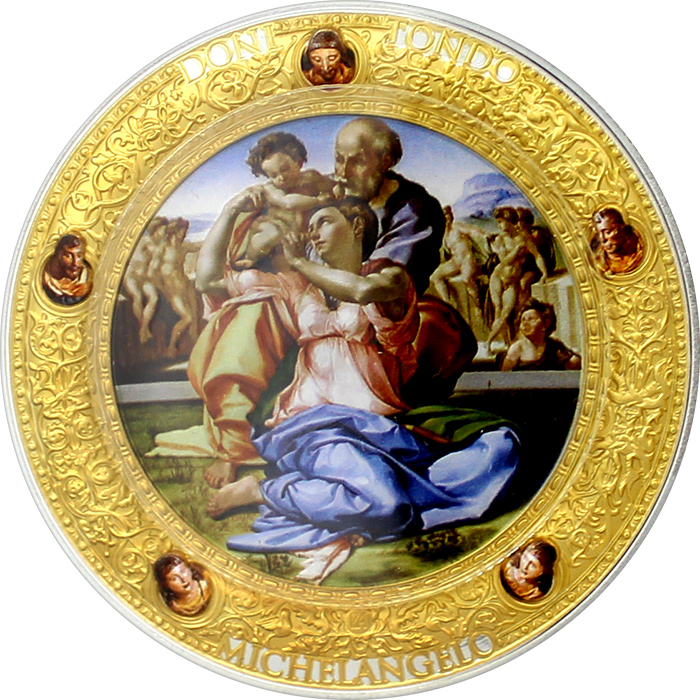 Stříbrná mince 2 Oz Michelangelo - Doni Tondo Perfection in Art 2016 Proof