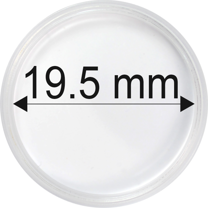 Plastové kapsle na mince o průměru 19,5 mm - 10 ks