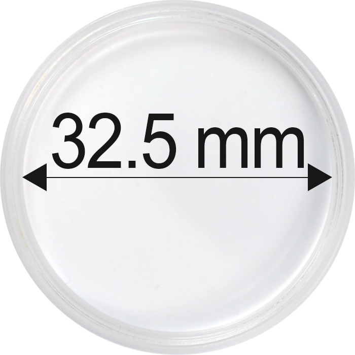Plastové kapsle na mince o průměru 32,5 mm - 10 ks