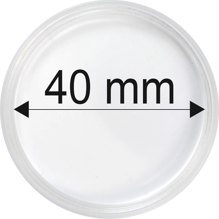Plastové kapsule na mince o priemere 40 mm - 10 ks