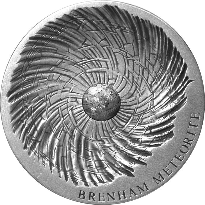 Stříbrná mince 5 Oz Brenham Meteorite Art 2016 Antique Standard