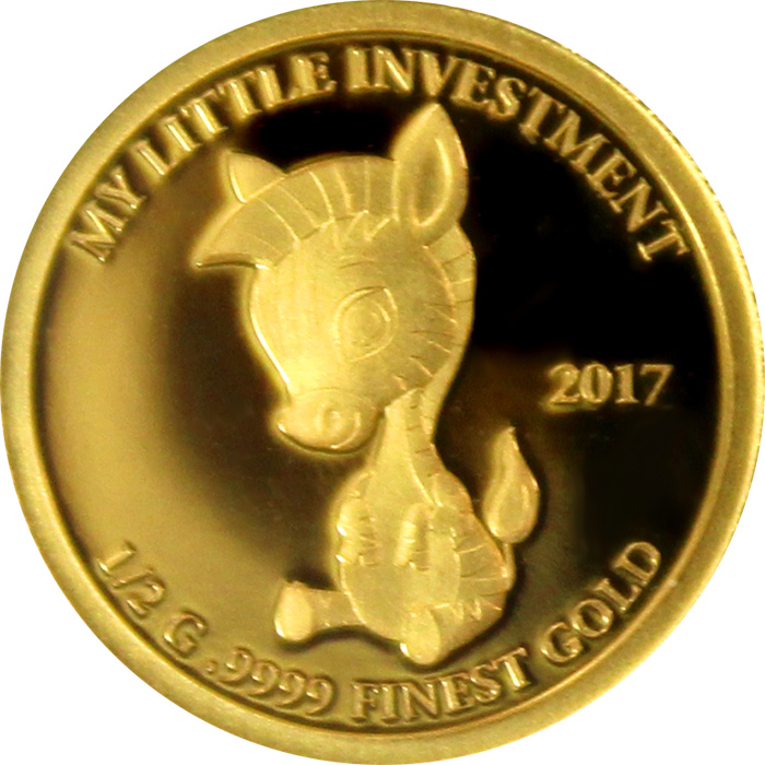 Zlatá minca My little investment  - Zebra 2017 Proof