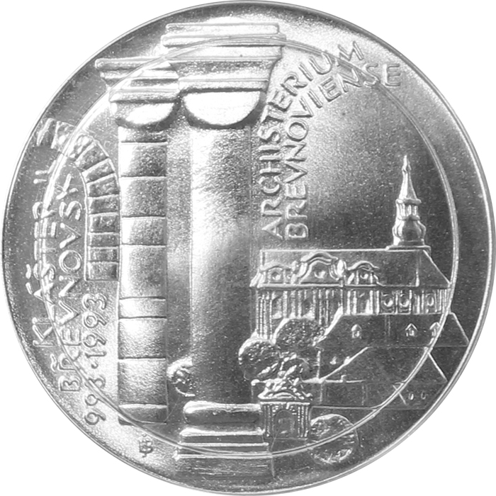 Stříbrná mince 100 Kčs Břevnovský klášter 1000. výročí 1993