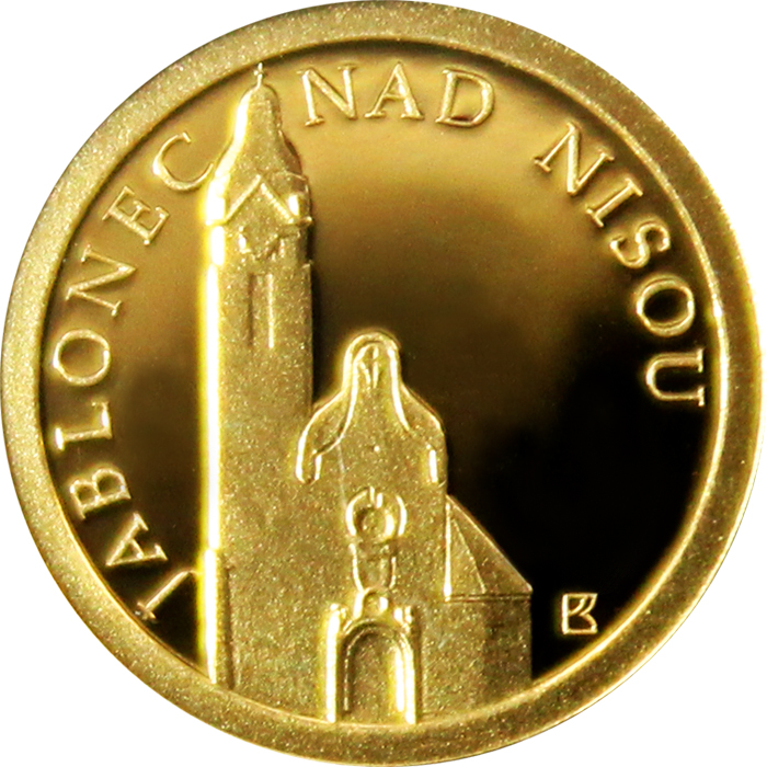 Zlatá mince Jablonec nad Nisou - Kostel Povýšení sv. Kříže 2017 Proof