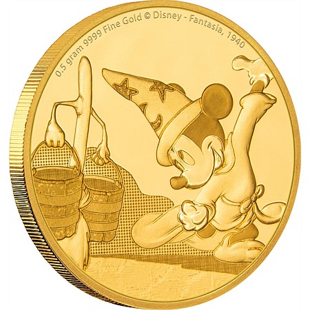 Zlatá minca Mickey Mouse - Fantasia 2017 Proof